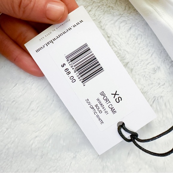 NWT- WeWoreWhat Sport Cami Cross Back Optic White - Picture 5 of 12